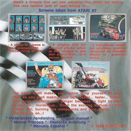 Box back cover for Indy 500 on the Atari ST.